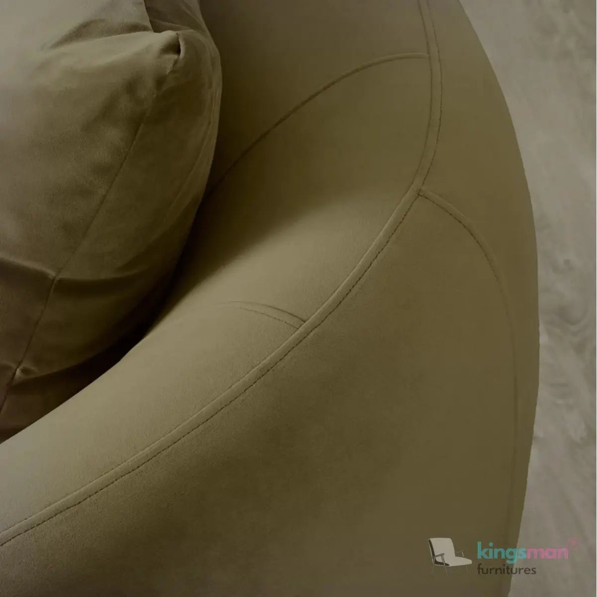 Everbe Cream Boucle Curve 2 Seater Sofa - Luxurious Comfort - Kingsman Furnitures