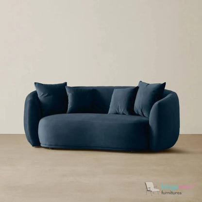 Everbe Cream Boucle Curve 2 Seater Sofa - Luxurious Comfort - Kingsman Furnitures
