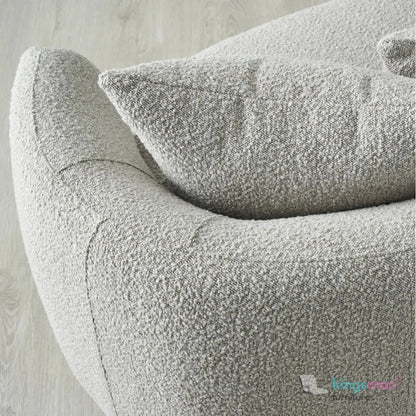 Everbe Cream Boucle Curve 2 Seater Sofa - Luxurious Comfort - Kingsman Furnitures