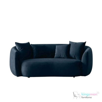 Everbe Cream Boucle Curve 2 Seater Sofa - Luxurious Comfort - Kingsman Furnitures