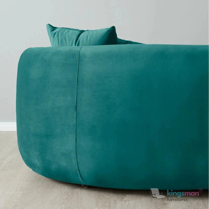 Everbe Cream Boucle Curve 2 Seater Sofa - Luxurious Comfort - Kingsman Furnitures
