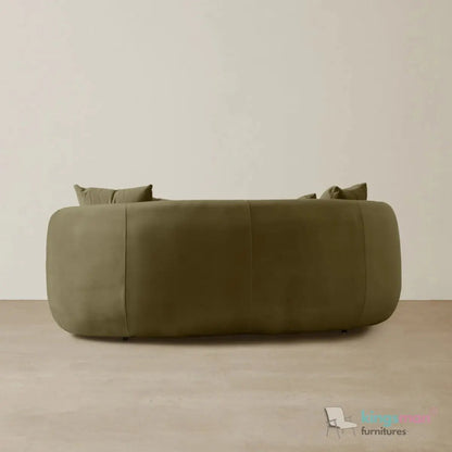 Everbe Cream Boucle Curve 2 Seater Sofa - Luxurious Comfort - Kingsman Furnitures