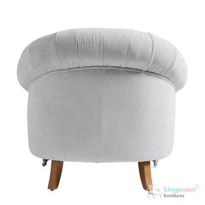Jesper Chesterfield Brass Castor Legs Armchair | Elegant Comfort - Kingsman Furnitures