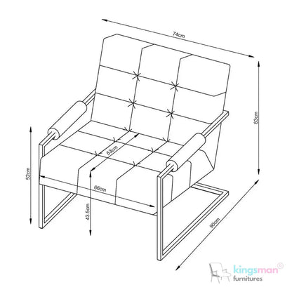 Kim Luxury Arm Chair - Kingsman Furnitures