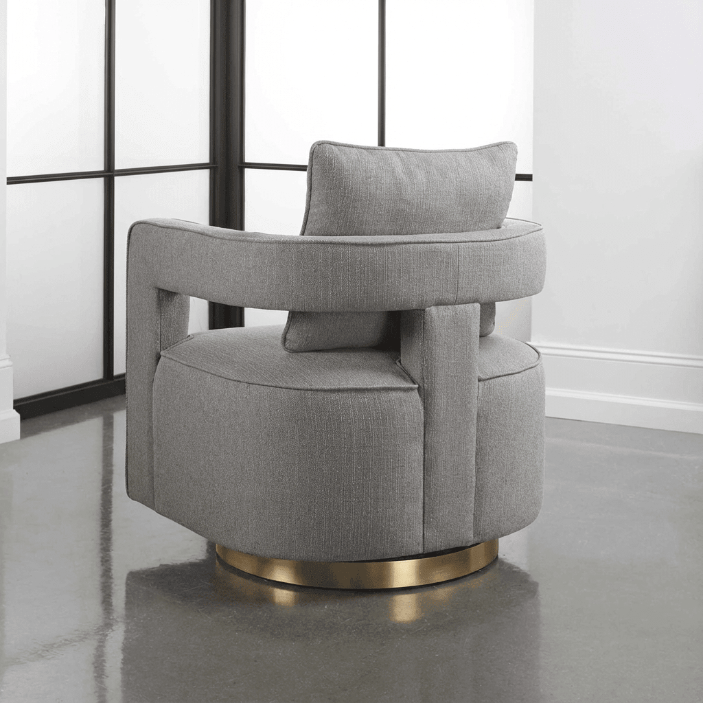 Nixon Swivel Accent Chair - Kingsman Furnitures