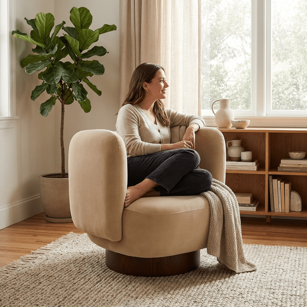 Nova Swivel Accent Chair - Kingsman Furnitures