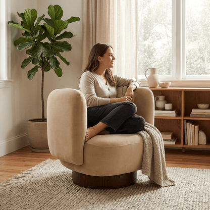 Nova Swivel Accent Chair - Kingsman Furnitures