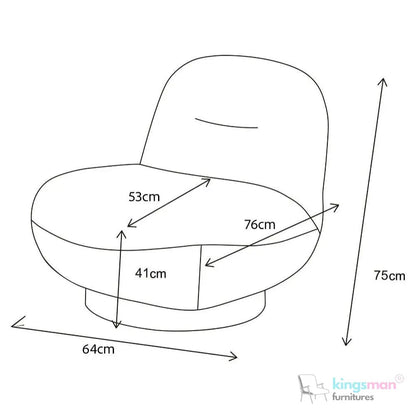 Otis Swivel 360 Degree Luxury Accent Chair - Modern Design - Kingsman Furnitures