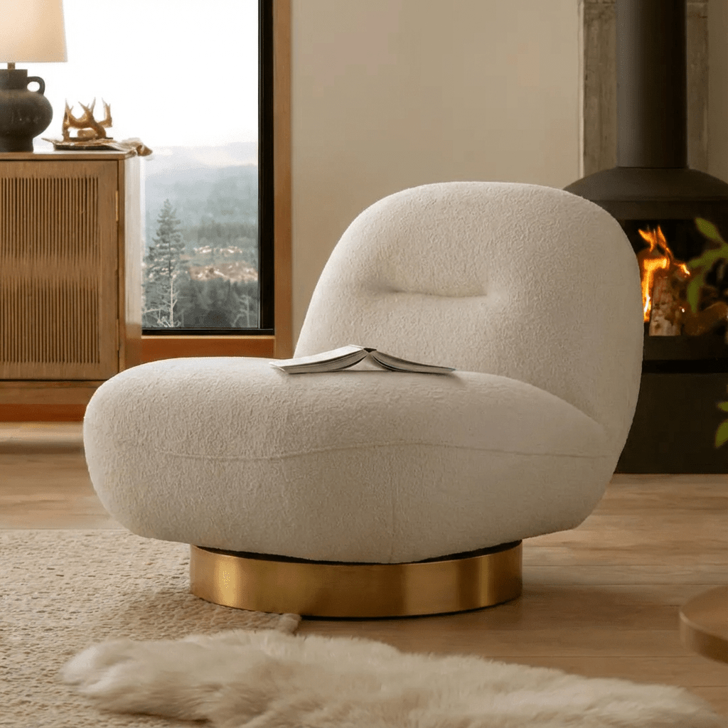 Otis Swivel Luxury Accent Chair - Kingsman Furnitures