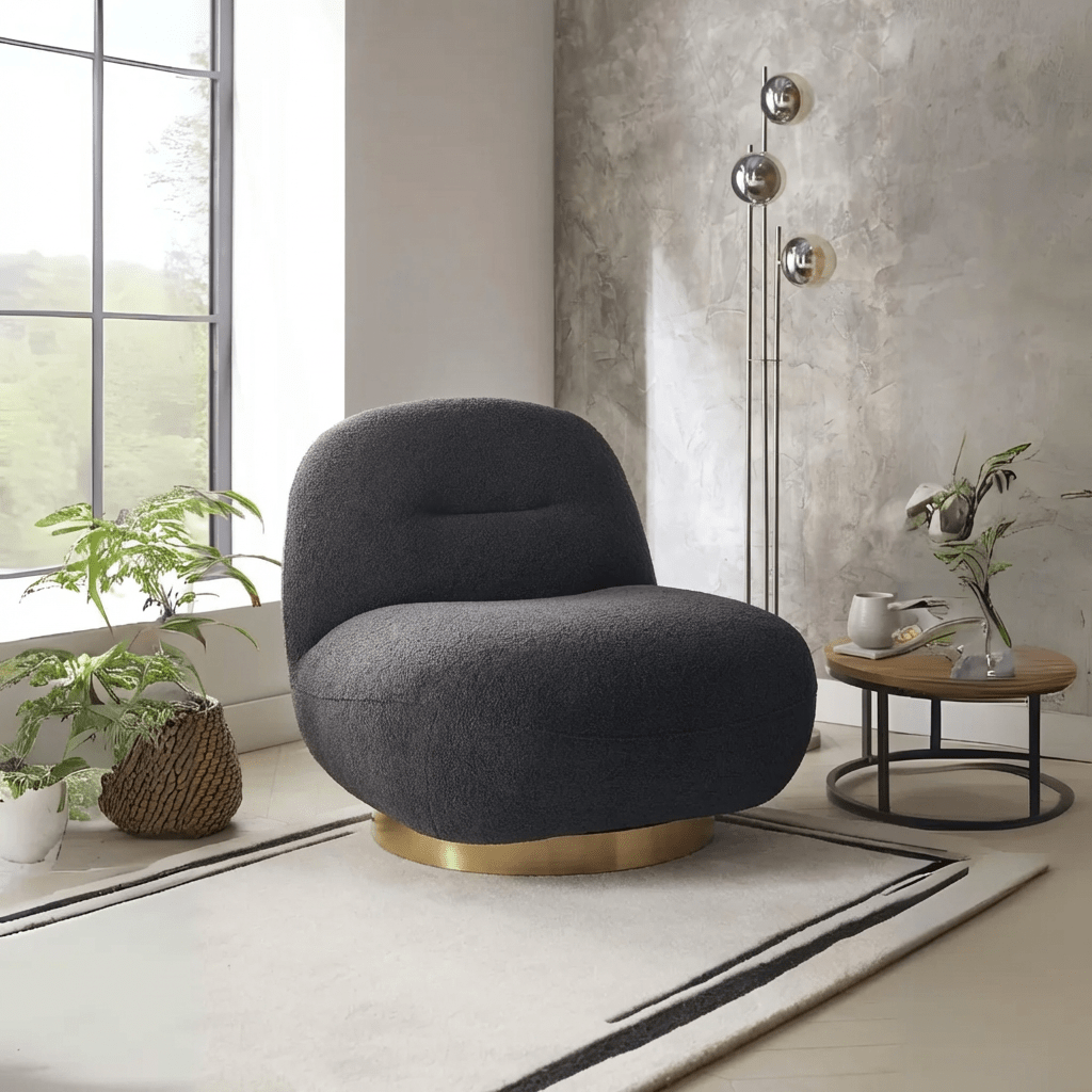 Otis Swivel Luxury Accent Chair - Kingsman Furnitures