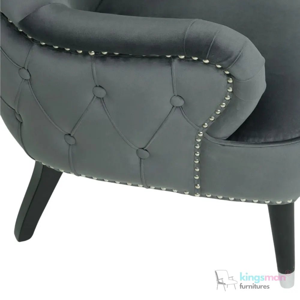 Pearl Tufted Wing Armchair - Stylish & Modern chair for Living Room - Kingsman Furnitures