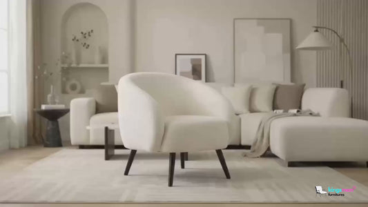 Mylo Luxury Curved Boucle Accent Chair