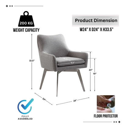 Twisted Swivel Accent Chair - Kingsman Furnitures