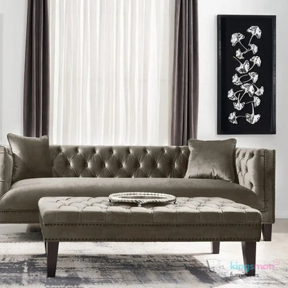 Vogue Velvet Tufted 3 - Seater Sofa - Luxurious Design - Kingsman Furnitures