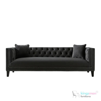 Vogue Velvet Tufted 3 - Seater Sofa - Luxurious Design - Kingsman Furnitures