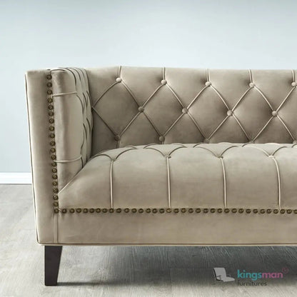Vogue Velvet Tufted 3 - Seater Sofa - Luxurious Design - Kingsman Furnitures