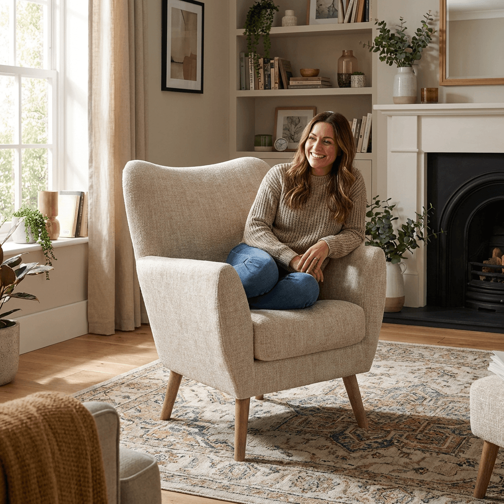 Wills Wing Arm Chair - Kingsman Furnitures