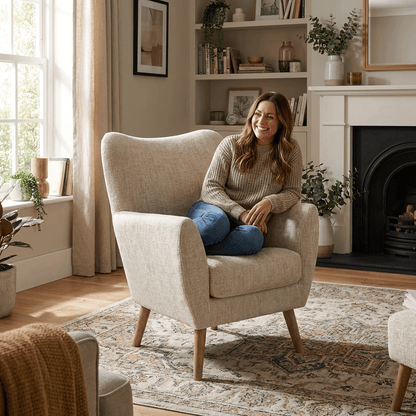 Wills Wing Arm Chair - Kingsman Furnitures