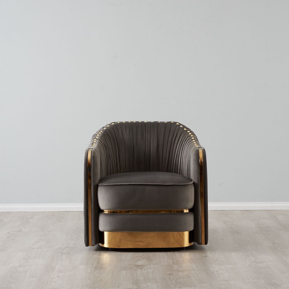 Clare SS Gold Plated Lounge Chair