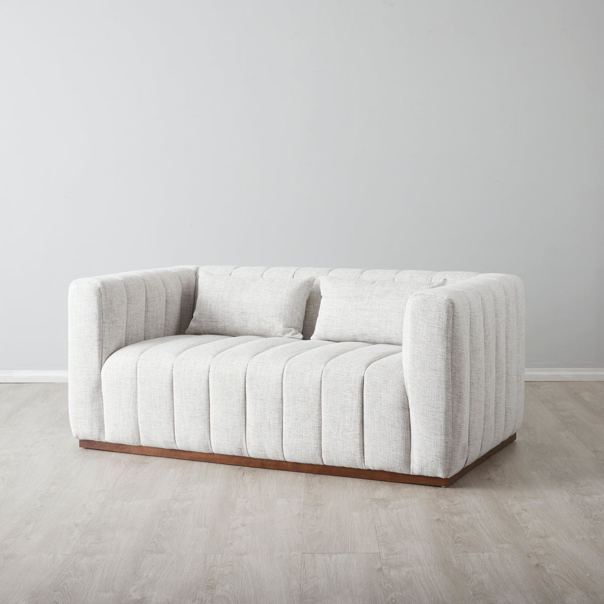Storme Cream Fabric 2 Seater Sofa Kingsman Furnitures