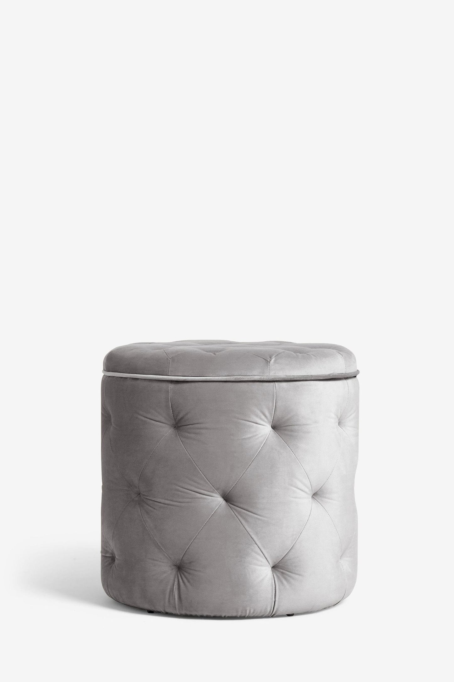 Harfoot Upholstered Storage Footstool - Velvet Steel Grey
