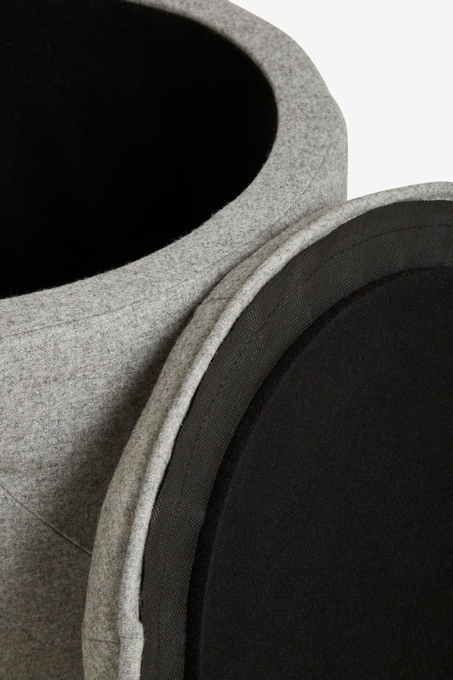 Harfoot Upholstered Storage Footstool - Wool Blend Grey