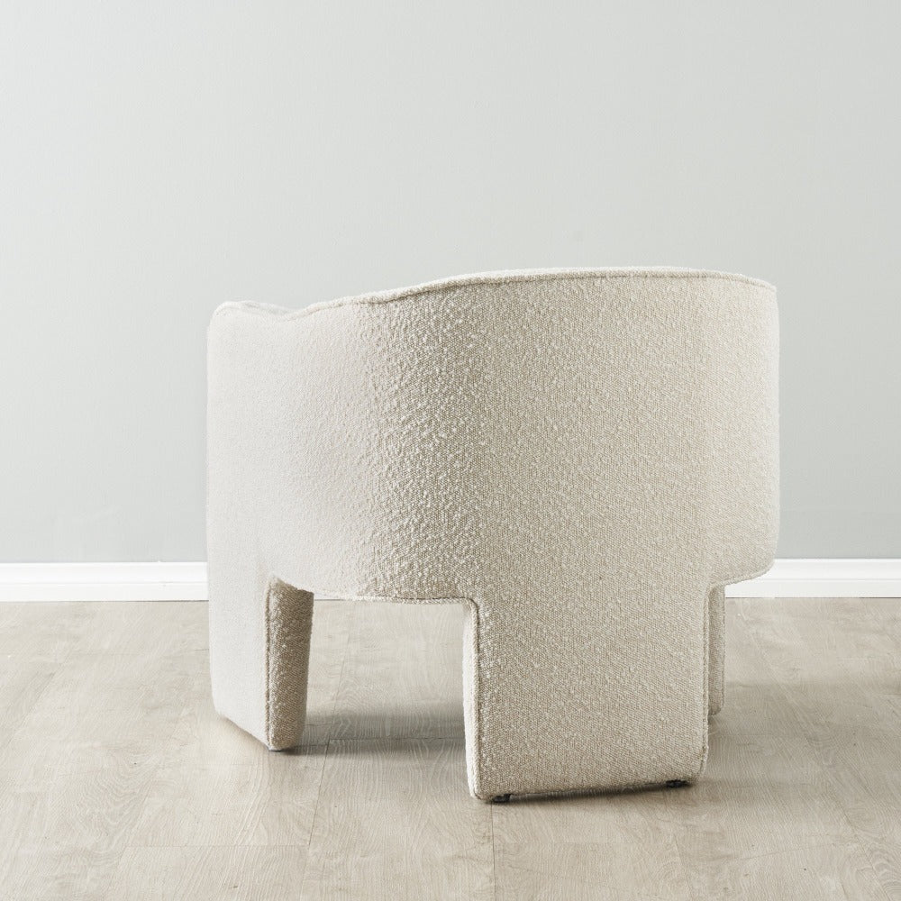 Asther Cream Boucle Arm Chair