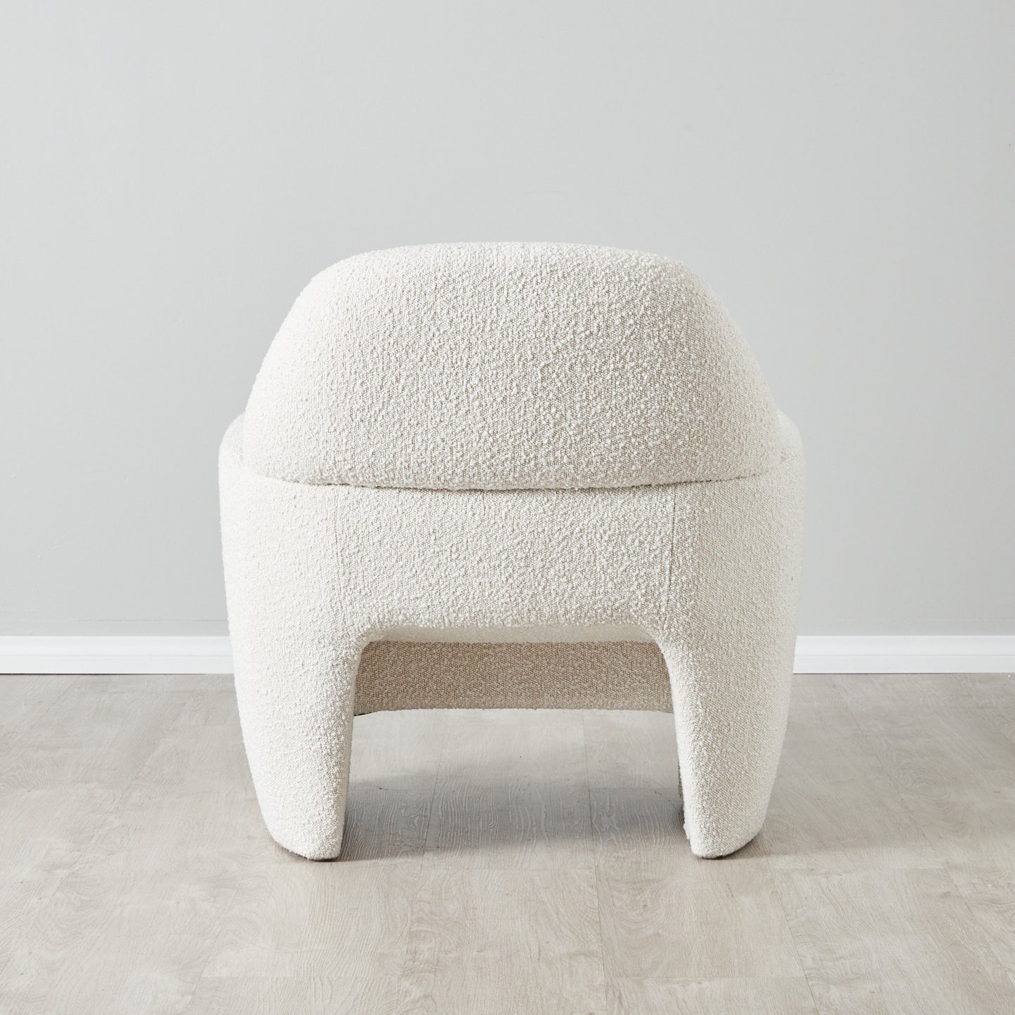 Alfa Boucle Arm Chair, White