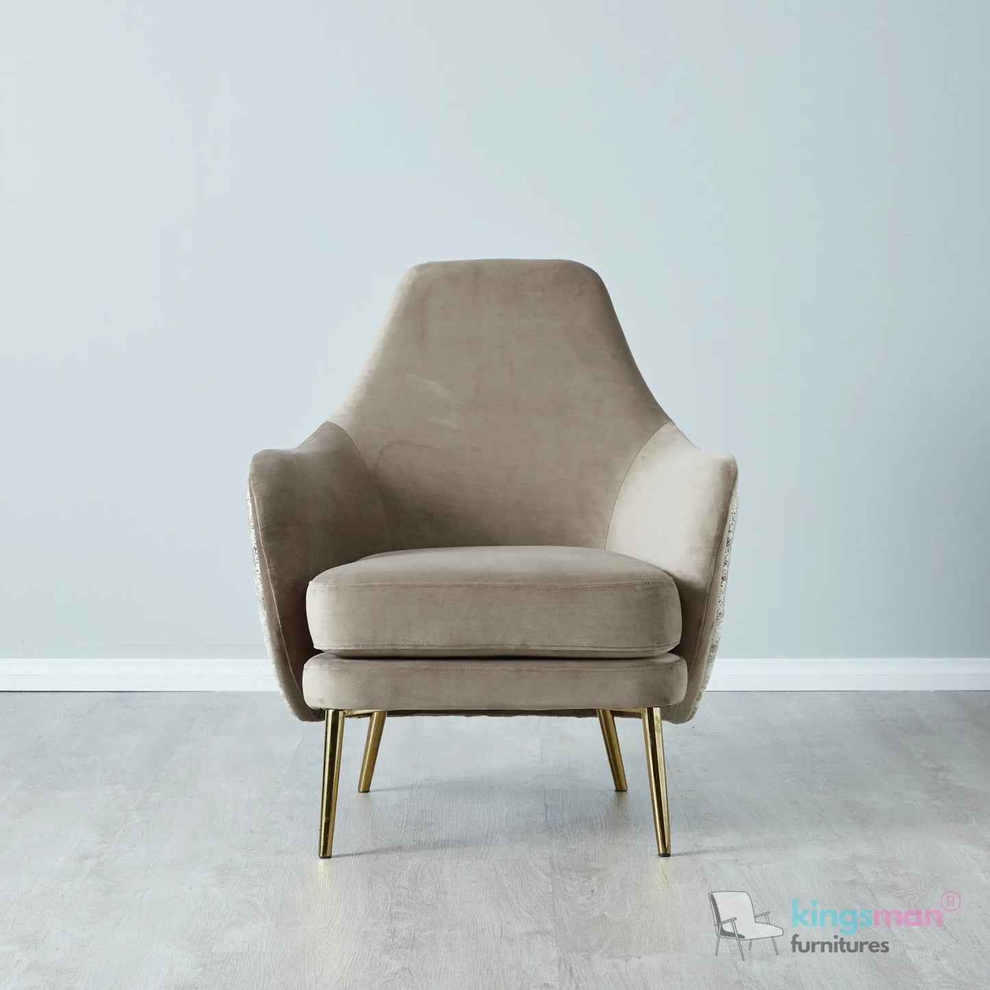 Anaya Cream Bouclé Armchair – Modern Luxury with Stainless Steel Legs and Elegant Design Kingsman Furnitures