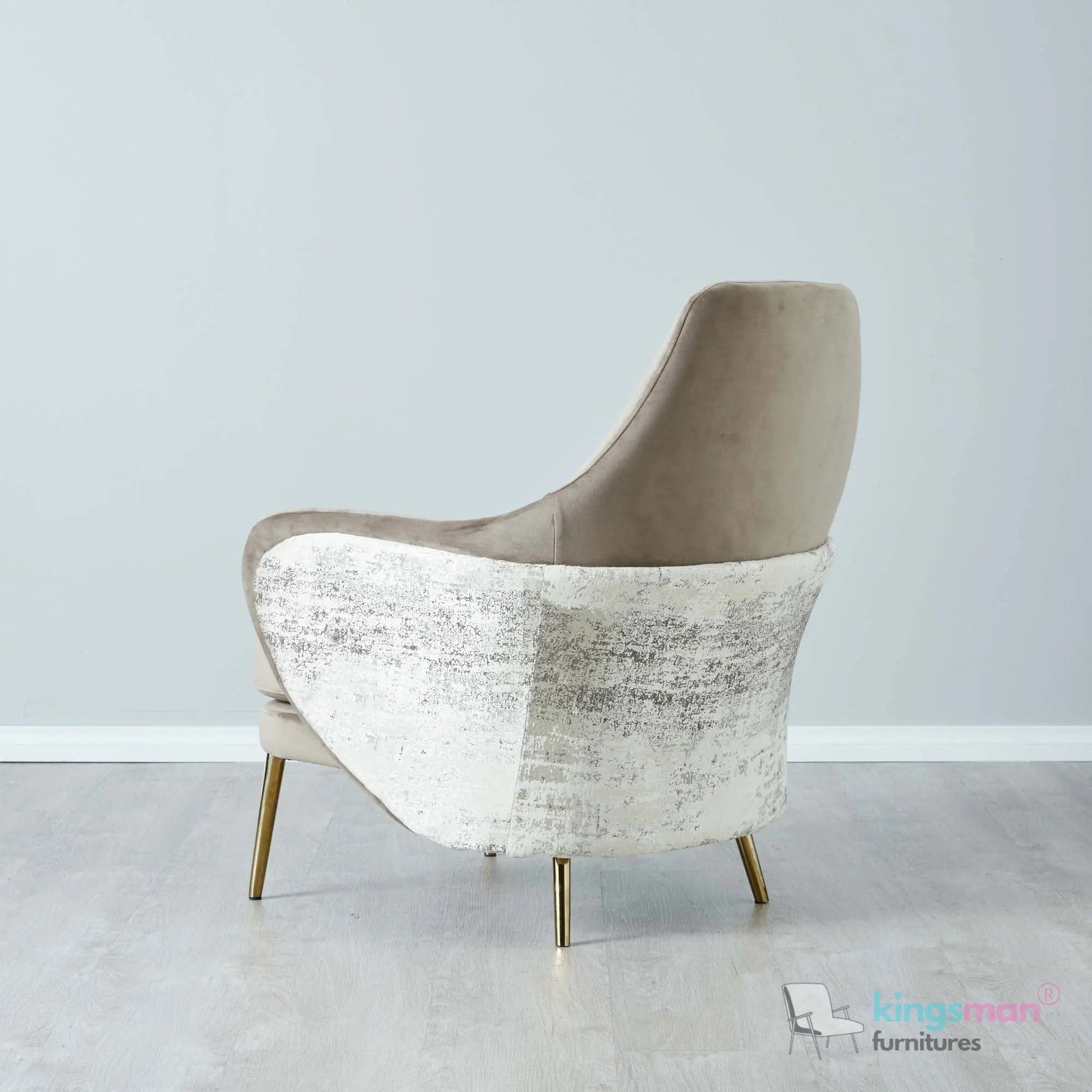 Anaya Cream Bouclé Armchair – Modern Luxury with Stainless Steel Legs and Elegant Design Kingsman Furnitures