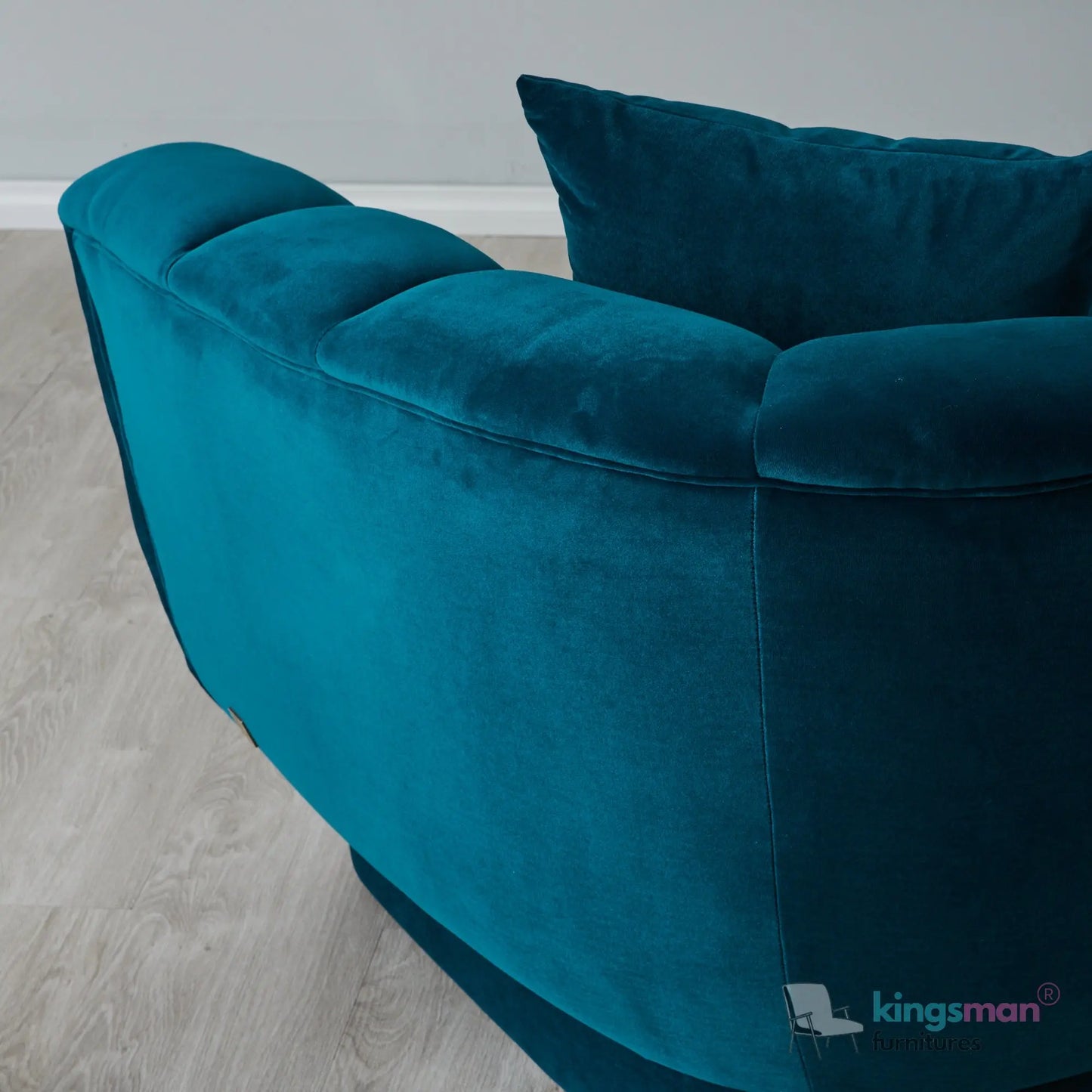 Fransesca Modern Velvet Sofa - Luxurious Azure Blue 2 & 3 Seater with Solid Wood Frame Kingsman Furnitures