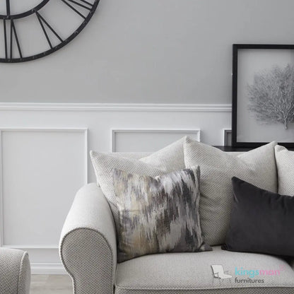 Livia 3-Seater Sofa - Classic Lawson Design in Ash Grey Fabric with Rolled Arms Kingsman Furnitures