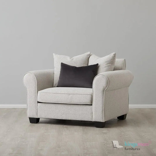 Livia Single Seater Sofa - Classic Design with High-Grade Wooden Frame Kingsman Furnitures
