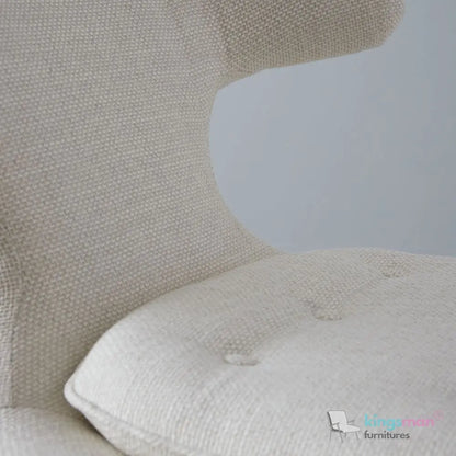 Tarrington Woven Fabric Chair – Modern Art Deco Design with Teak Wood Legs Kingsman Furnitures