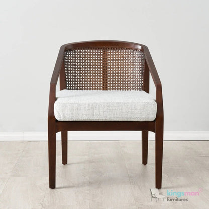 Casani Mid - Century Rattan Back Chair - Stylish Comfort - Kingsman Furnitures