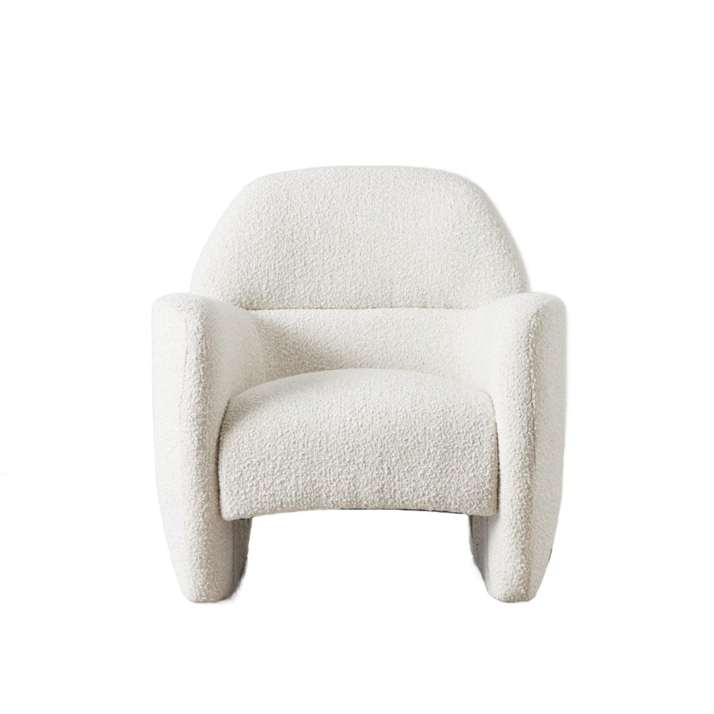 Alfa Boucle Arm Chair, White