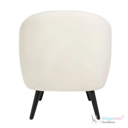Mylo Curved Boucle Accent Chair | Elegant & Stylish - Kingsman Furnitures