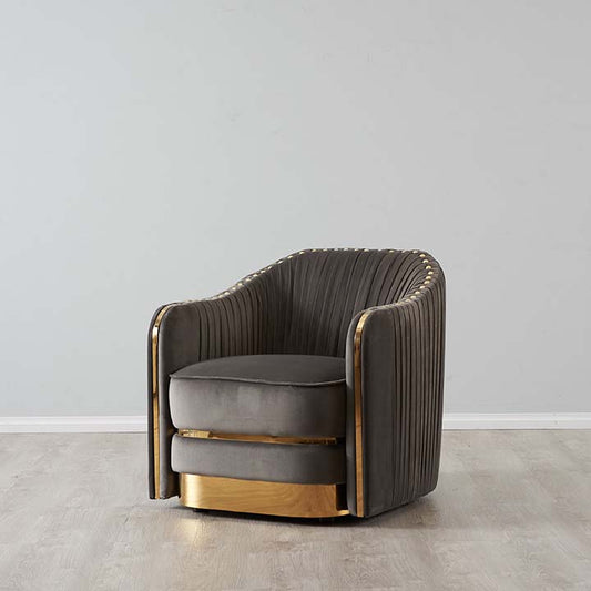 Clare SS Gold Plated Lounge Chair
