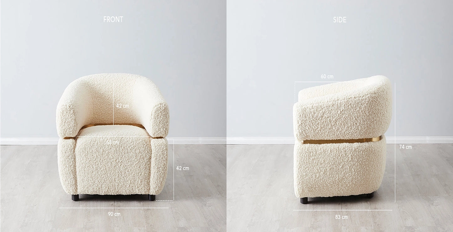 Krillin Cream Sherpa Boucle Occasional Chair