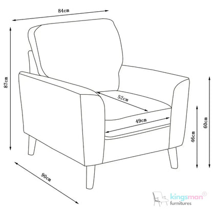 Stanley Accent Chair - Soft - Sit Turnable Cushion Chair with Teak Wood Frame | Family Lounging Chair - Kingsman Furnitures