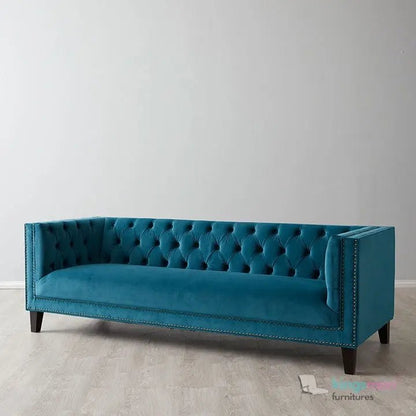 Vogue Velvet Tufted 3 - Seater Sofa - Luxurious Design - Kingsman Furnitures